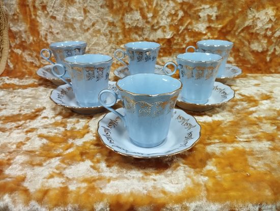 Чашки с блюдцами (набор 6 шт. в родной коробке) Дарунак, Коростень. СССР