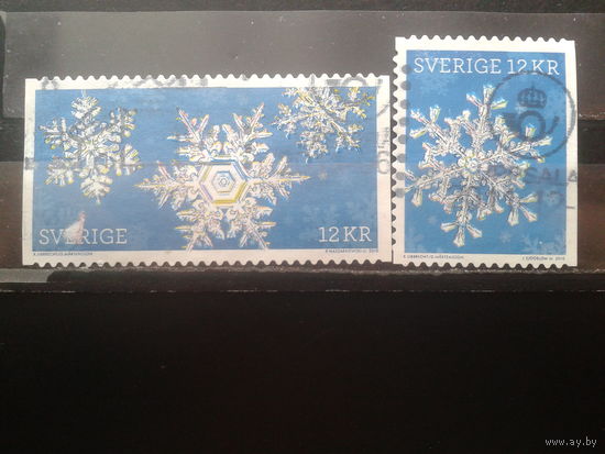 Швеция 2010 Снежинки  Михель-5,0 евро гаш