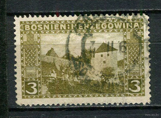 Босния и Герцеговина (Австро-венгерская администрация) - 1906 - г. Яйце 3H - (есть тонкое место) - [Mi.31] - 1 марка. Гашеная.  (Лот 6Fw)-T25P34