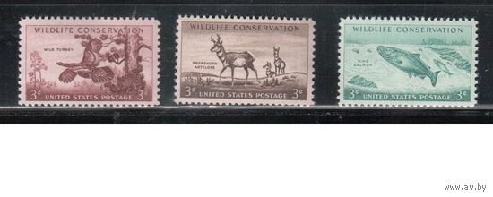 США-1956, (Мих.699-700),  **/* , Фауна, (полная серия)