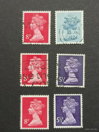 Великобритания 1973. Королева Елизавета II. Полная серия