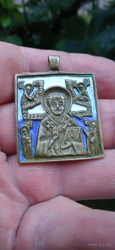 МЕДНОЛИТАЯ  ИКОНА  ЛАДАНКА РЕДКИЙ СЮЖЕТ . Распродажа Коллекции !!! .Экспресс  Аукцион  с рубля без МПЦ и прочего  .Много лотов в продаже .