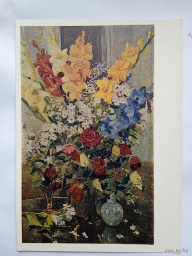 1959. цветы. Налбандян. Натюрморт с гладиолусами