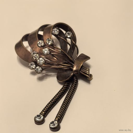Бронзовая брошь бант. 1920 г. Франция