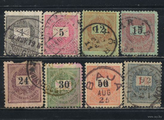 Венгрия Австро-Венгрия 1888 Конверт с номиналом Стандарт Перф В #27В,30В,33В-34В,36В-39В