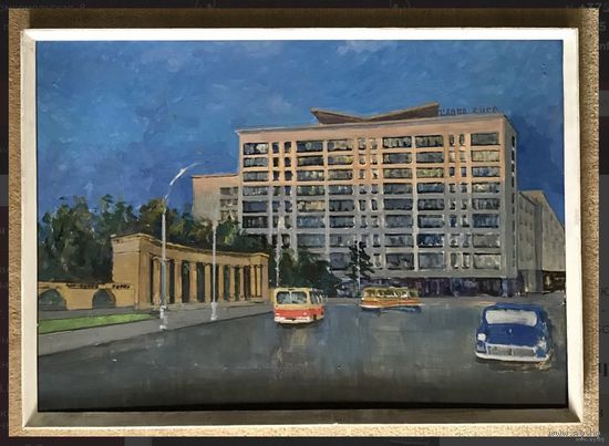 Булычев Ю.А. Минск, 1960-е г. Размер 60х85 см.