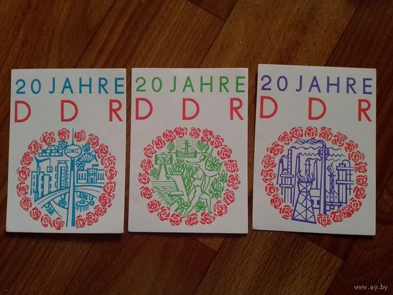 Спичечные этикетки. 20 лет ДДР. Германия кабинетки