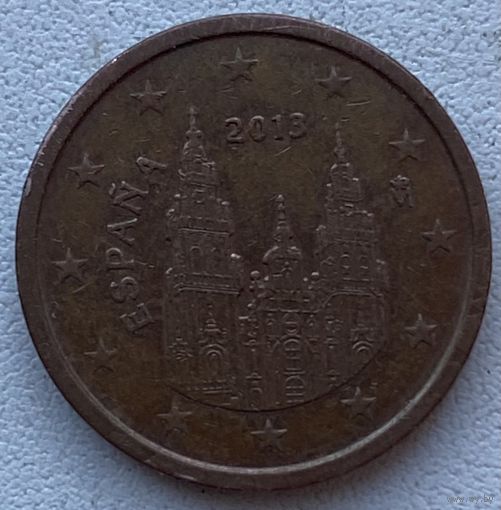 Испания 2 евроцента 2013 г.