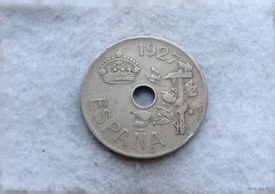 Werty71 Испания 25 сентимо 1927 песет