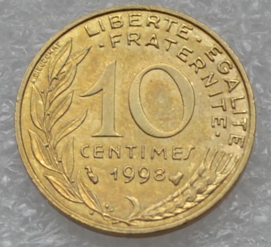 Франция, 10 сантимов 1998 г.