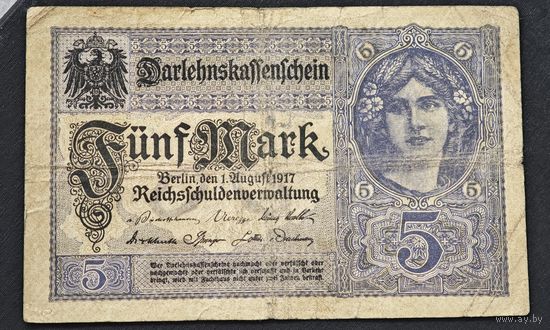 1917 год Германия 5 марок