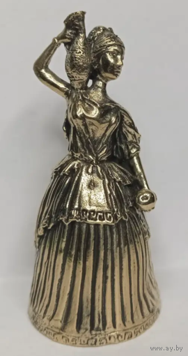 Колокольчик Дама с кувшином Бронза