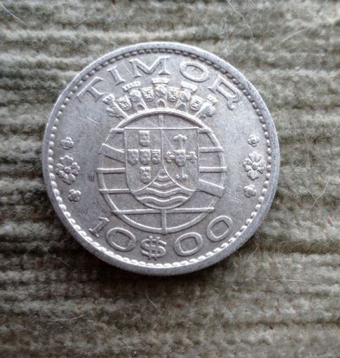 Werty71 Тимор 10 эскудо 1964 серебро
