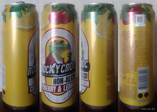 Банка от напитка ROCKY CROC non-alco CHERRY&LEMON 450ml (moz01