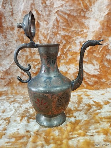 Кувшин Курган, высота 21 см. Латунь