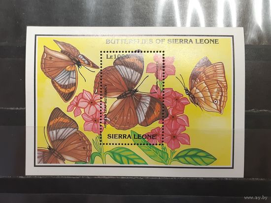 Сьерра-Леоне. Фауна. Бабочки (блок) (1439)