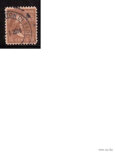США-1938 (Мих.412А) , гаш., Стандарт, Личности(2)