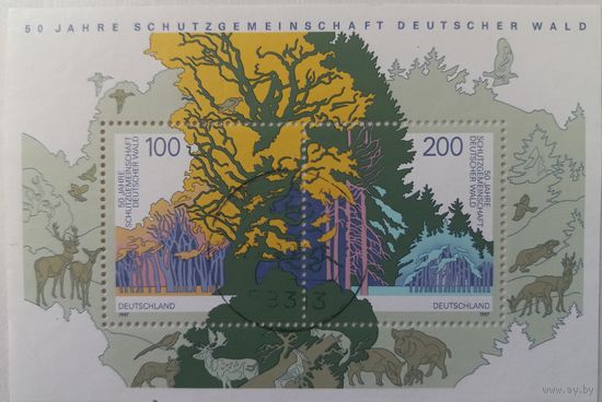 Германия. 1997г. 50 лет обществу защиты лесов.