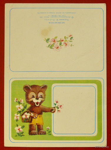 Медвежонок. Чистая. 1985 года. Лобова. 478.