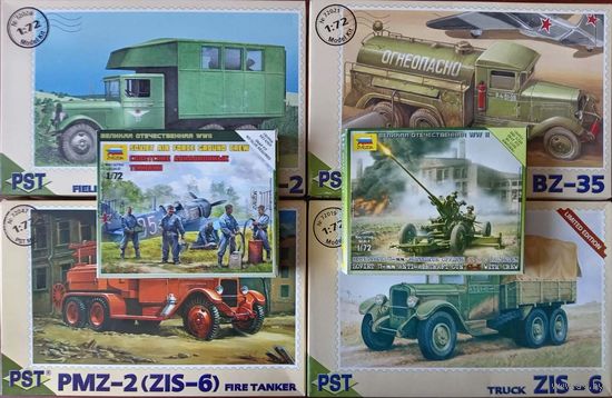 6 сборных модели 1/72: Набор к советскому аэродрому BOB.