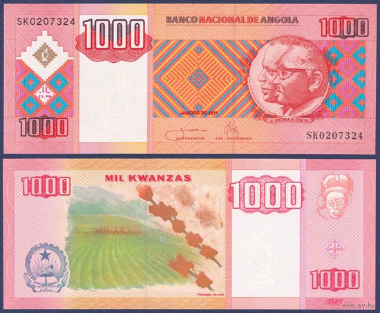 Ангола, 1000 кванза 2011 г., P-150b, UNC