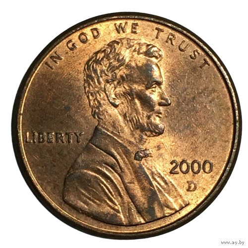 США 1 цент, 2000 (D)
