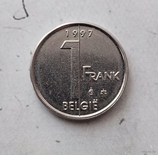 1 франк 1997 года Бельгия (надпись на голландском "BELGIЁ"). Король Альберт 2.