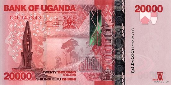 Уганда 20000 шиллингов образца 2024 года UNC p53