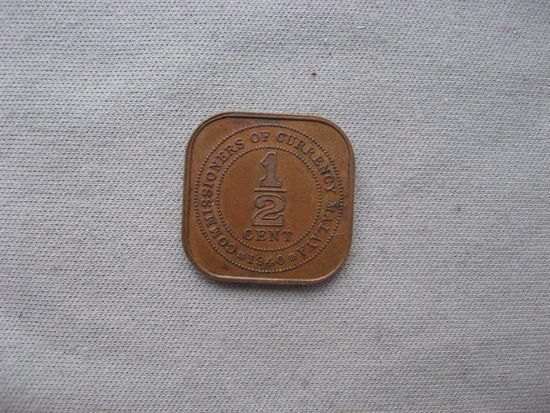 Малайя 1/2 цента 1940 год Георг VI