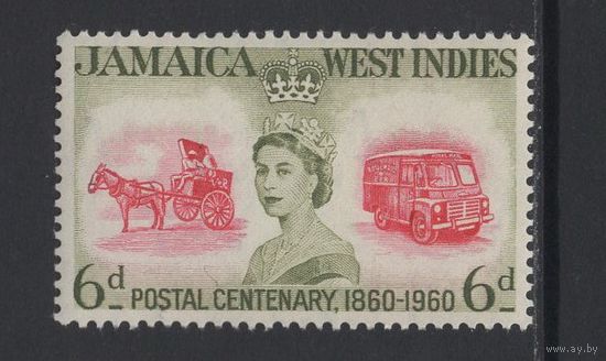 Ямайка 1960** 100 лет маркам колонии Почтовый транспорт Королева Елизавета II
