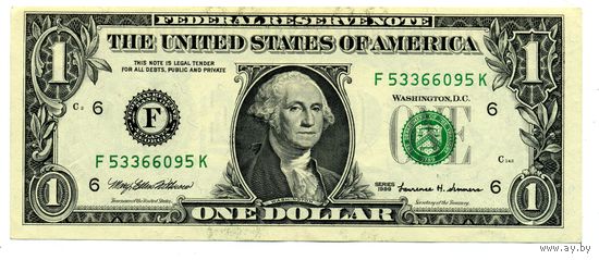 1 доллар 2009 F