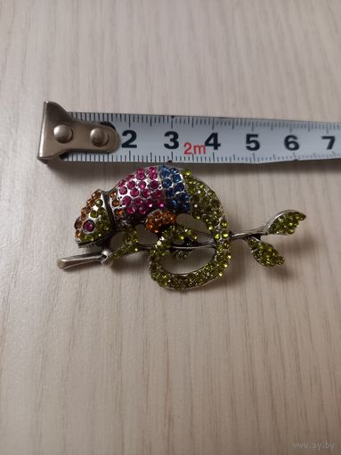 Брошь хамелеон