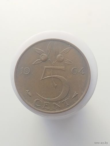 5 центов Нидерланды 1964 год  лот 43