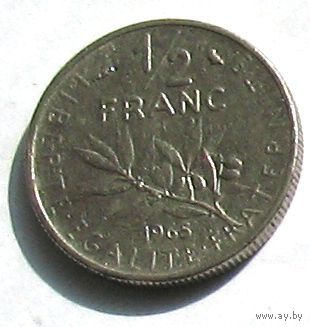 Франция, 1/2 франка 1965