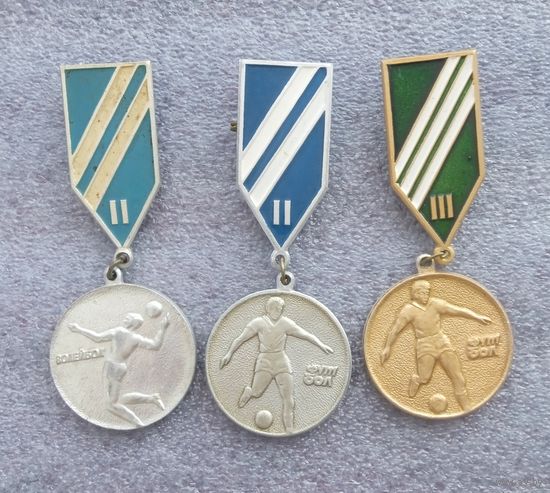 Волейбол 2 место.Футбол 2.3 место.