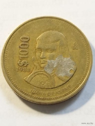 Мексика 1000 песо 1988