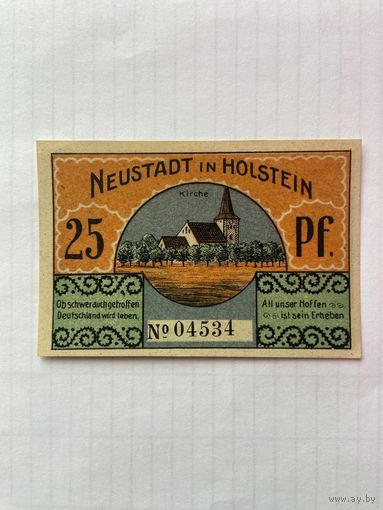25 пфенигов (нотгельды) Германия г.Хольштейн -1402