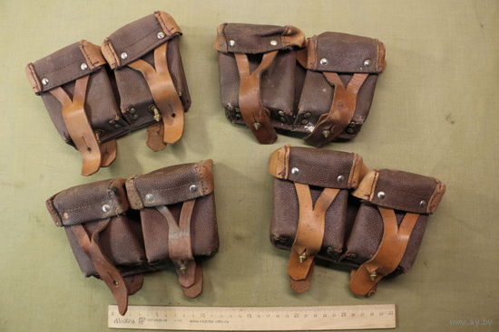 Подсумки винтовки Мосина СССР, одним лотом. Распродажа коллекции вещей. С РУБЛЯ! АУКЦИОН!