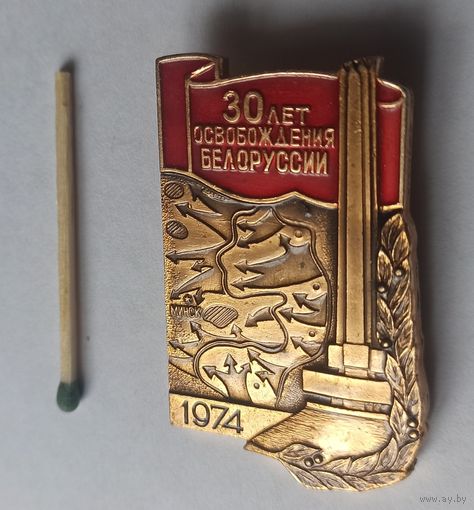 Знак большой значок 30 лет Победы Беларусь
