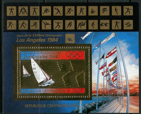 1982 Центральноафриканская Республика 860/B200 золото Олимпийские игры 1984 года в Лос-Анджелесе 12,00 евро