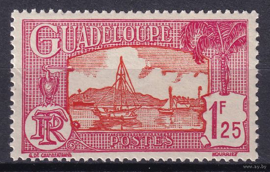 82.FrK. Франция. Колонии. Гваделупа. Местные мотивы. 1939 г. 1,25 Fr. Mi.#158.