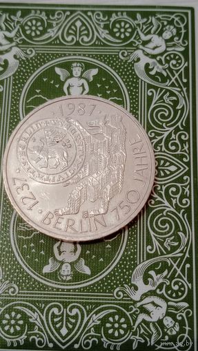 Германия 10 марок серебро 1987 Берлину 750 лет