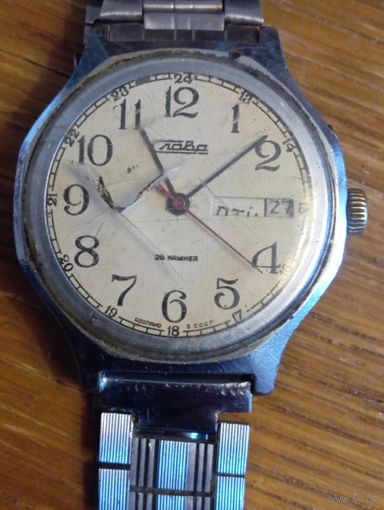 Часы механические СЛАВА  , 26 камней .