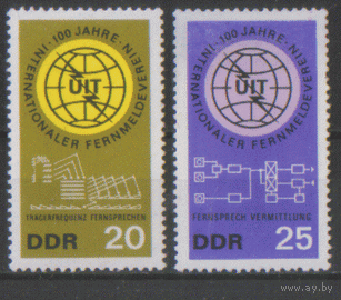 ГДР. М. 1113/14. 1965. Международный электротехнический конгресс. ЧиСт.