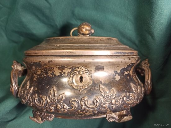 Винтажная шкатулка с замочком,  конец 19 века.