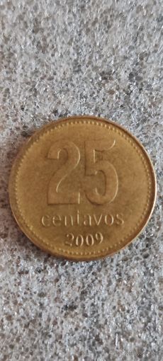 Аргентина 25 сентавос 2009