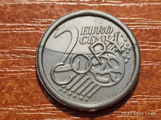 Жетон игровой пластиковый 2 евроцента