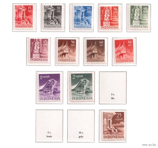 Индонезия-1949,(Мих.24-38)  **, (20 % каталога), Стандарт