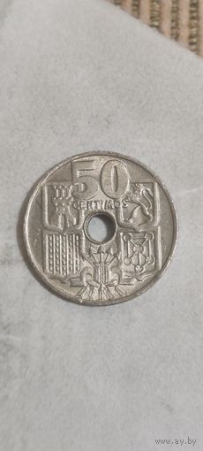 Испания 50 сентим 1949