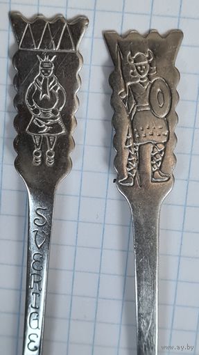 С 1 РУБЛЯ ! ЛОТ 4 ЛОЖКИ ВОИН ВИКИНГ КОРАБЛЬ ЛАДЬЯ ОЛЕНЬ  ЧАЙНЫЕ НЕРЖАВЕЙКА